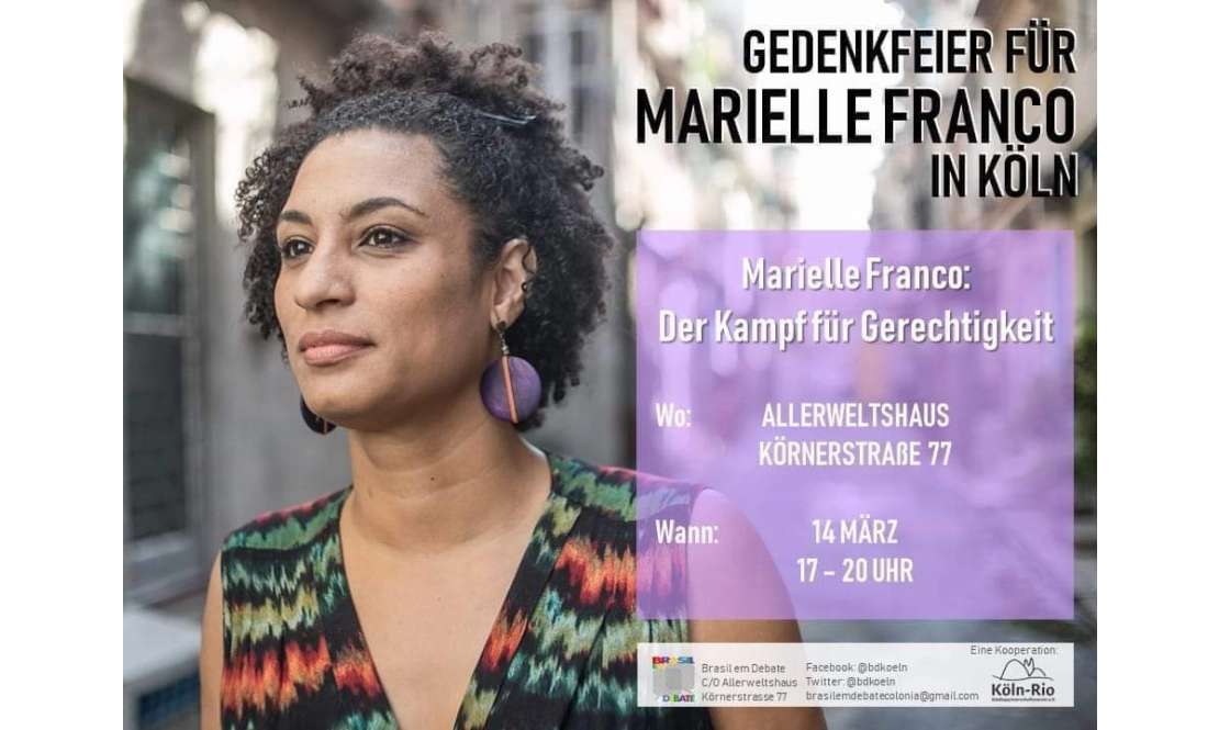 ABGESAGT - GEDENKFEIER: Marielle Franco: Kampf für Gerechtigkeit