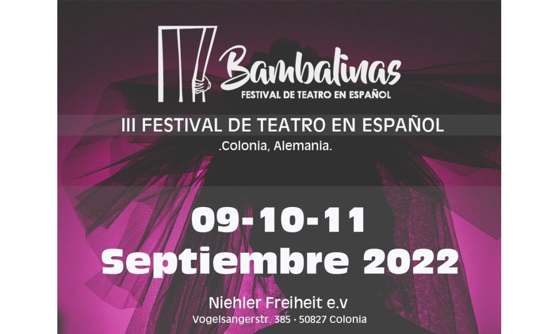 Bambalinas 2022 <br> Festival de teatro en español -  Tercera edición