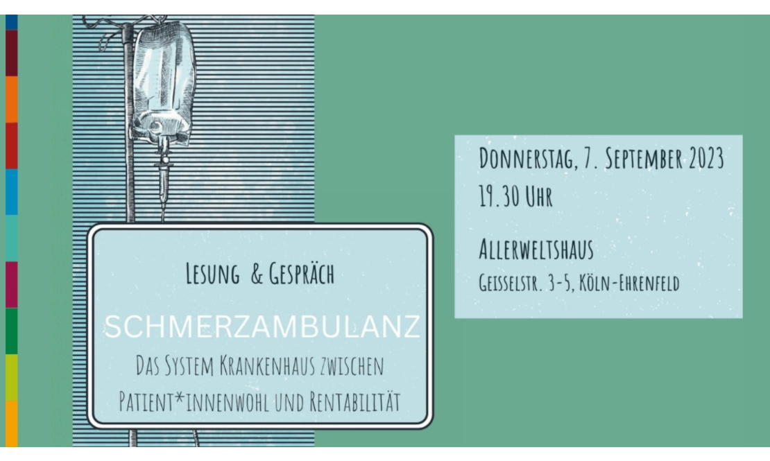 Lesung & Gespräch: SCHMERZAMBULANZ