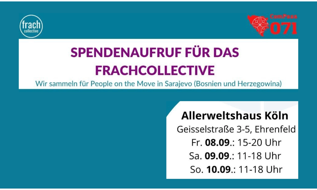 Spendenaufruf für People on the Move <br> in Sarajevo