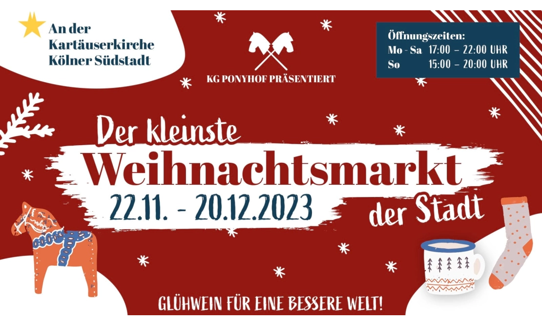 Der kleinste Weihnachtsmarkt der Stadt vom KG Ponyhof