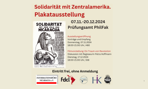 Ausstellungseröffnung mit Vorträgen zur Solidarität mit Zentralamerika