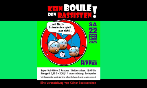 KEIN BOULE DEN RASSISTEN!